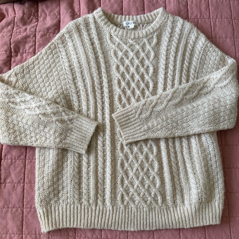 Cable knit sweater